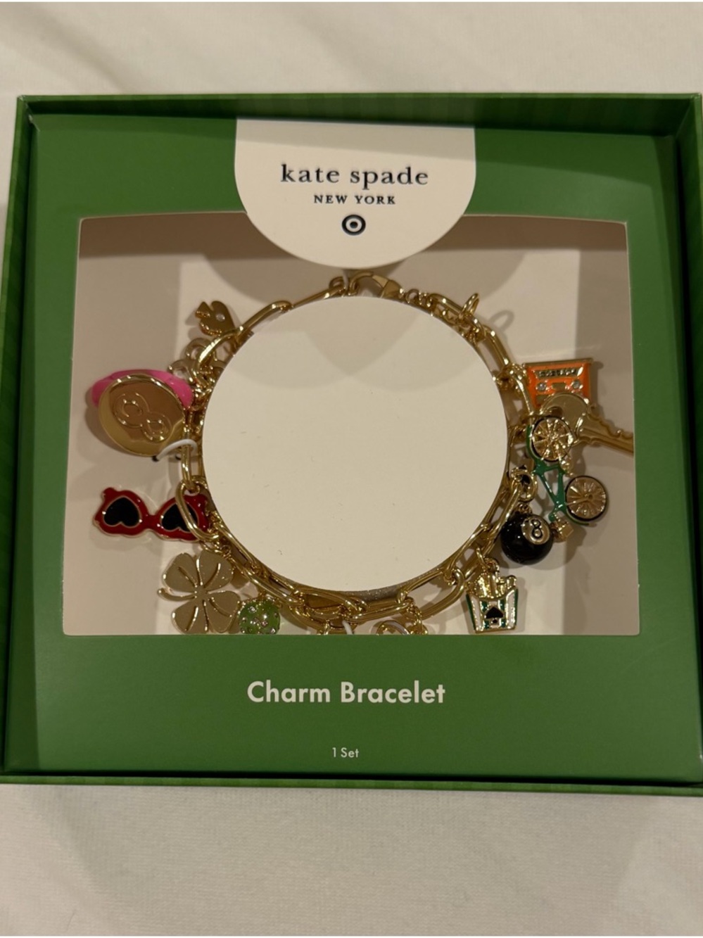 Brand New - Kate Spade Gold-Tone Multi-Charm Bracelet